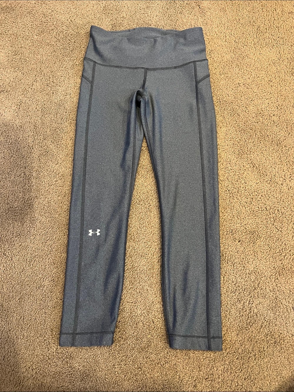 Under Armour Women's Dark Gray Leggings with Reflective Logo